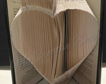 Heart with Crown - Book Folding PATTERN Only