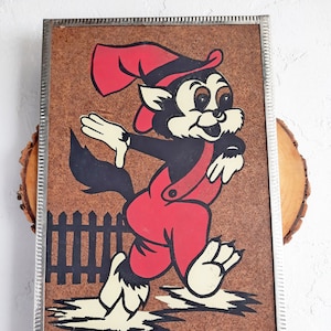 Vintage Soviet picture USSR cartoon cat