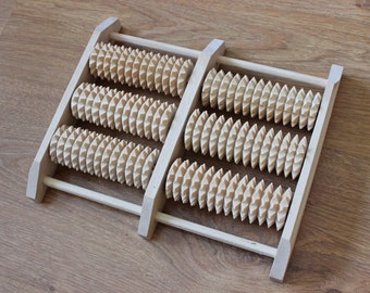 Wooden Handheld Roller Acupressure Ukrainian Handmade Foot Massager Reflexology Tools Pain & Stress