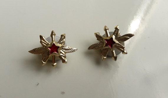 5 Soviet USSR badges Military Troops Communication and Signalers shoulder pins