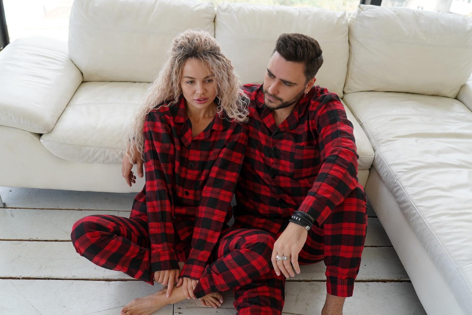 Buy Red Plaid Pajamas Online In India -  India