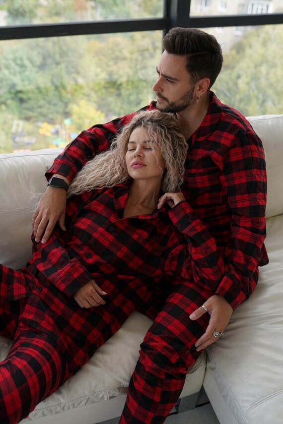 Unisex plaid 2025 pajamas