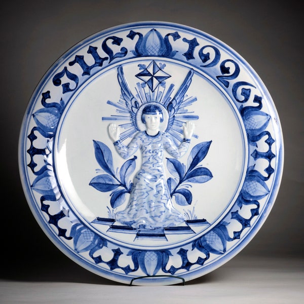 Aluminia (later Royal Copenhagen) - TRANQUEBAR - Large Christmas wall plate from 1926A