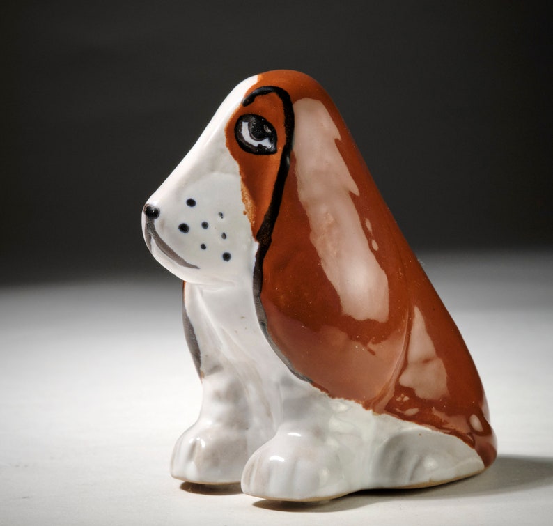 LISA LARSON for Ählens Stengods, Sweden A dog VOV with blank glaze image 3