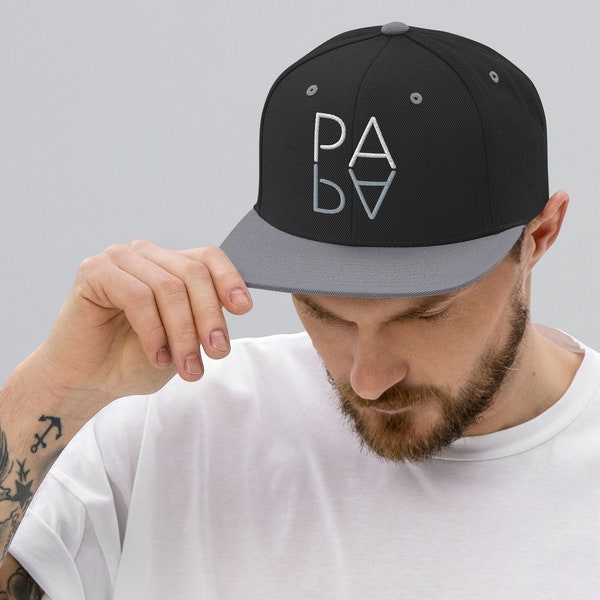 PAPA Cap SNAPBACK Mütze als Geschenk für (werdende) Väter, Dads zum Vatertag, Geburtstag, Geburt des Kindes, Ankündigung der Schwangerschaft