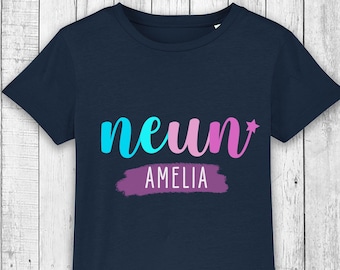 personalized birthday shirt with age and name, est. Year of birth, statement shirt, ... 7th 8th 9th 10th 11th 12th... birthday girl