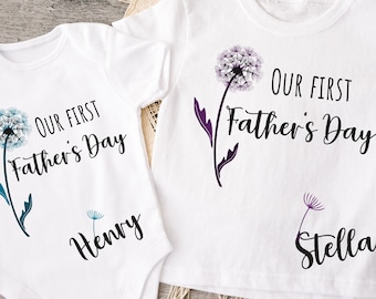 1st Father's Day | First Father's day | Body or Shirt for your first father's day | cute present for a proud father