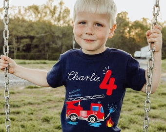 Birthday shirt FIRE DEPARTMENT with birthday number & desired name | Tatütata 112 Shirt Birthday | Fire Department Police Shirt Kids | 2. 3. 4. ...