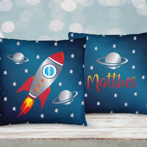 PILLOW ROCKET Name pillow Pillowcase in 3 sizes | Printed all around | Gift for birth, children, teenagers With NAME Birthday