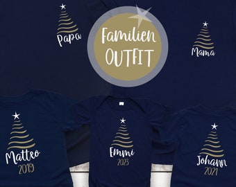 Family Christmas Outfit | Family outfit Christmas | Family Set Photoshoot Shirts | Matching Set | Mom, dad, mini, baby with name