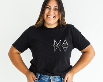 Personalisiertes Mamashirt, Geschenk zum Muttertag, personalisiert mit Namen, für Mütter, Schwangerschaft, Geburtstag, Geburt, Babyparty