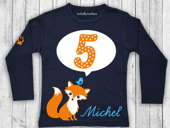 Birthday shirt FUCHS | Long sleeve shirt longsleeve for birthday with fox, number and name | Birthday shirt | 2nd 3rd 4th 5th 5th 7th birthday Birthday shirt FUCHS | Long sleeve shirt longsleeve for birthday with fox, number and name | Birthday shirt | 2nd 3rd 4th 5th 5th 7th birthday