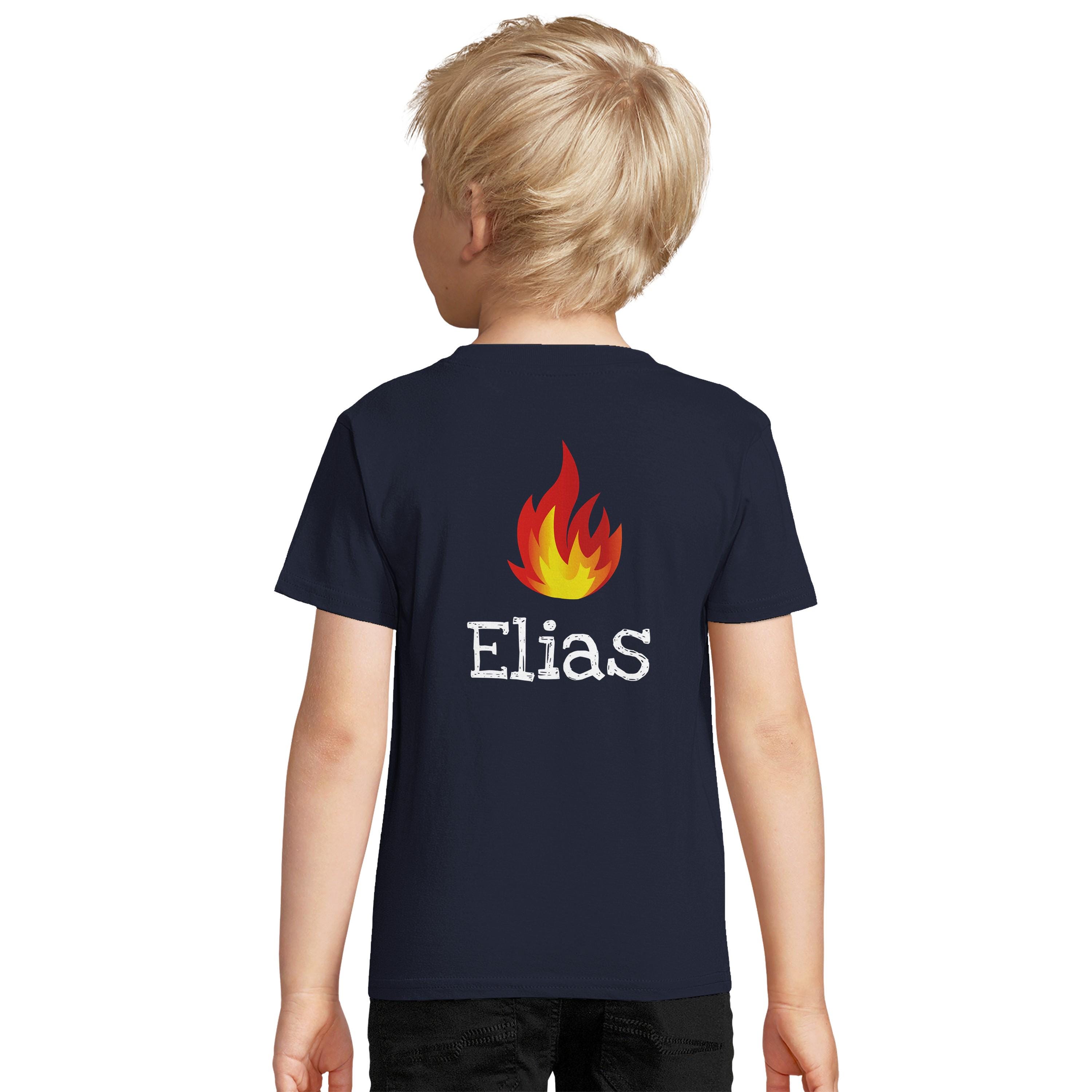 Personalisiertes Baby-T-Shirt "Tatü Tata Ich Bin 1" - Mit Namen Für 1. Geburtstag - Feuerwehrauto Design