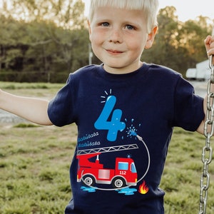 FIRE DEPARTMENT birthday shirt | Shirt birthday | Fire brigade police T-shirt children TATÜTATA | Fireman