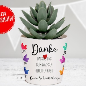 Adesivo per vaso di fiori, adesivo GRAZIE, regalo per educatore, insegnante, regalo di addio asilo nido, regalo personalizzabile, addio asilo nido