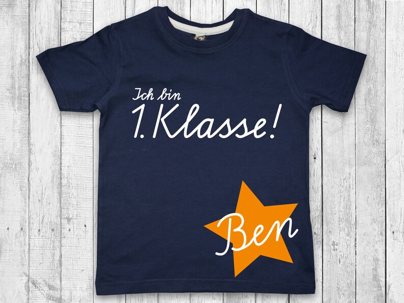Ich bin 1. Klasse TShirt zu Einschulung mit Namen Etsy