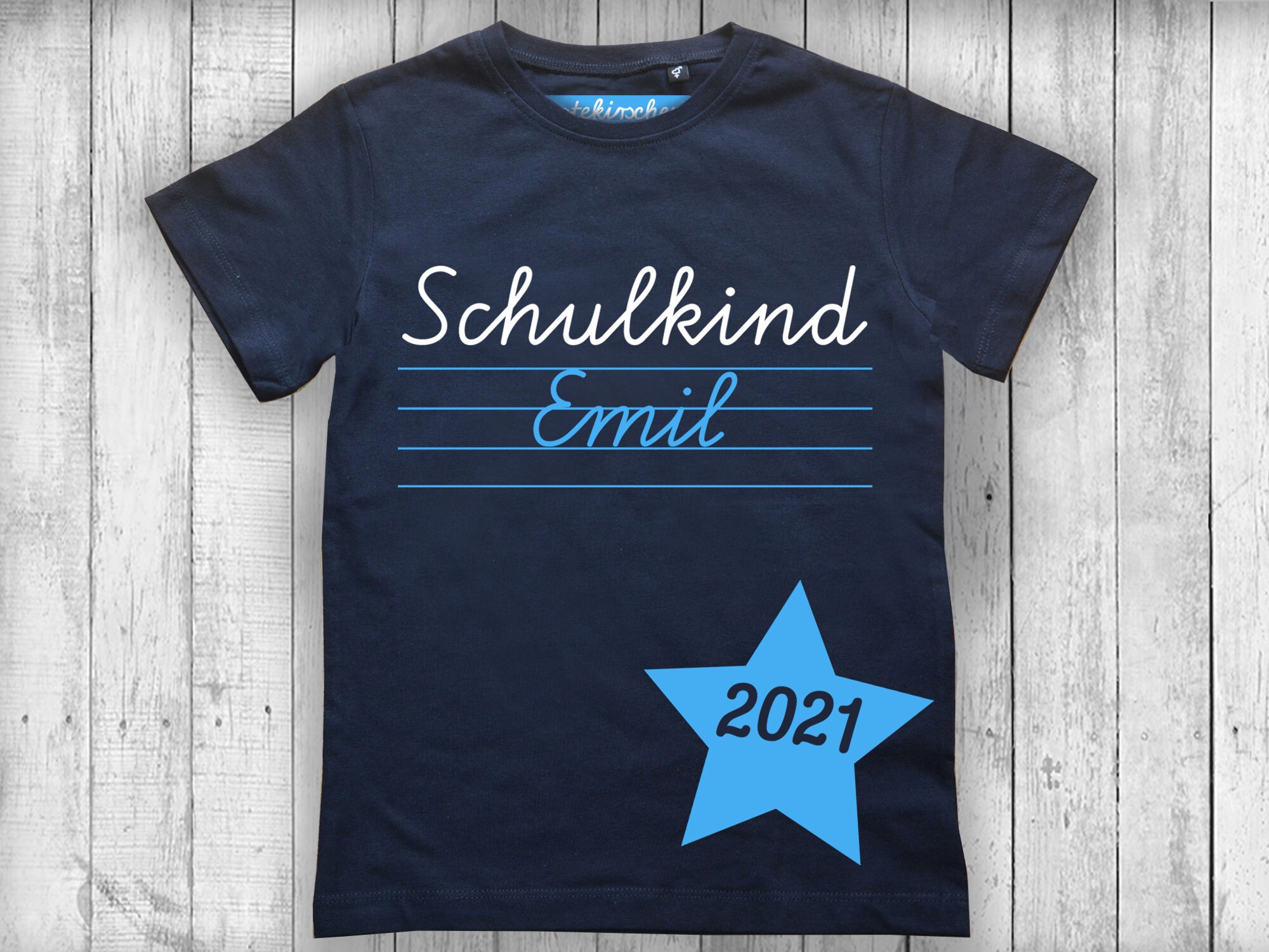 T-shirt SCHULKIND Schooling 2021 with the name | Start of school | Tr…