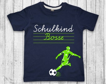 T-Shirt SCHULKIND FUSSBALL for school enrollment 2022 with name | back to school | Enrollment | School enrollment shirt | School child 2022 | football