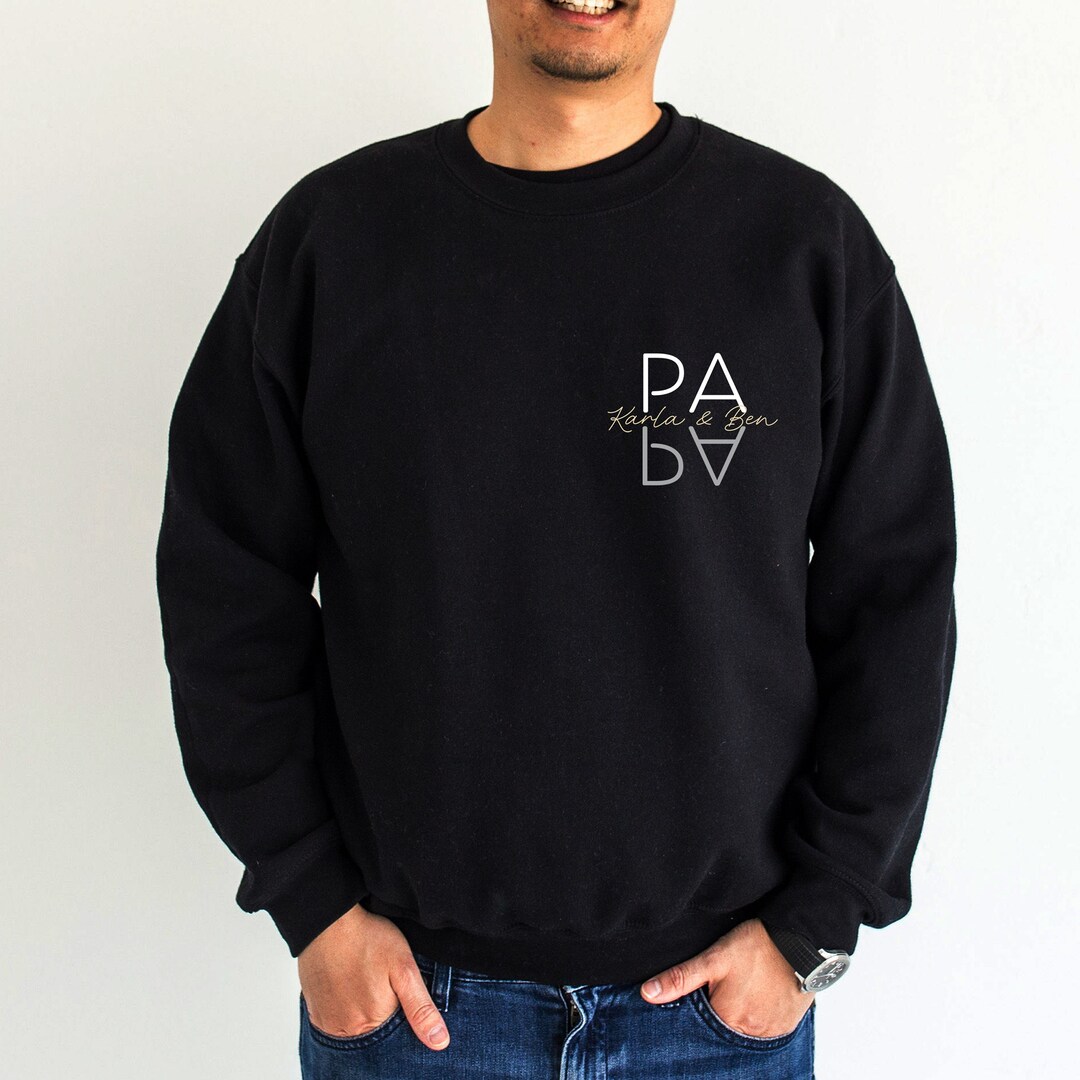 PAPA Sweater DAD Personalized Sweater Gift Christmas Dad With Child s 