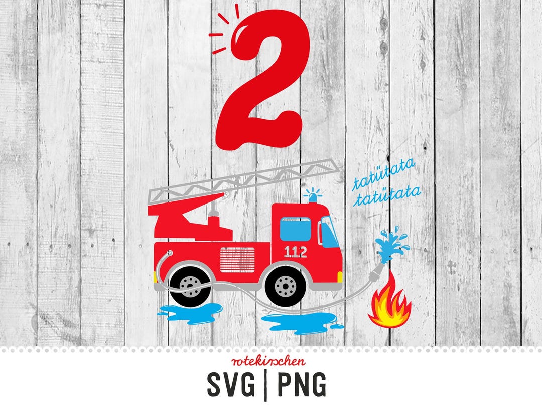Fire Target Plotter Fire Brigade 2, SVG PNG, Plotter File With the Number 2, for Birthday ...