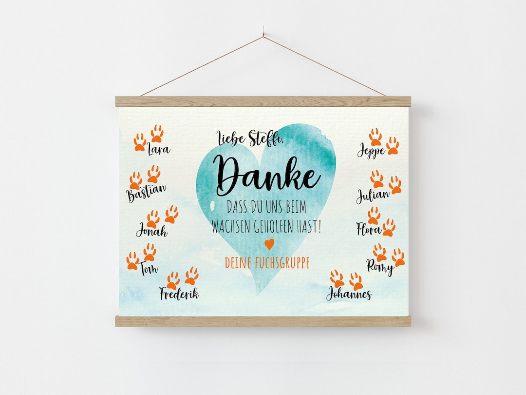  DANKE Kindergarten ErzieherIn POSTER KARTE Abschiedsgeschenk - Etsy.de Bildidee 