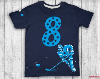 Eishockey Kinder Junge T-Shirt Player Cool Team Geburtstag Geschenkidee Sport