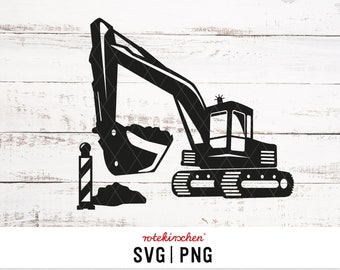 EXCAVATOR CONSTRUCTION SITE SVG Png, plotter file for a birthday t-shirt, school bag, bag, bag, backpack, pillow. School enrollment, sports bag