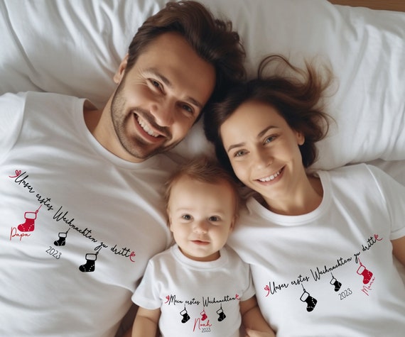 Our First Christmas as a Family Mom Dad Three of Us 2023 Family