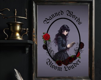 Las palabras prohibidas se escuchan con más fuerza - Obra de arte digital - Arte de empoderamiento imprimible