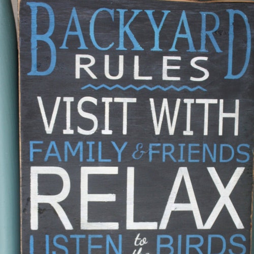 Backyard Decor / to Our Backyard Sign / Wood Backyard Etsy
