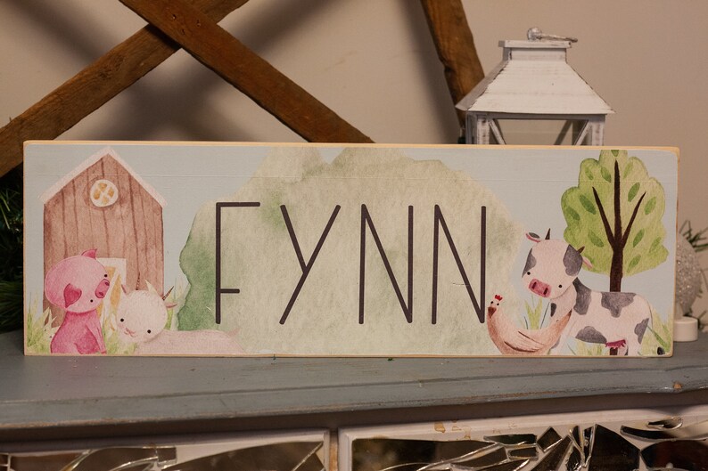 Kids Farm Wood Sign Barn Yard Custom Name Sign Etsy