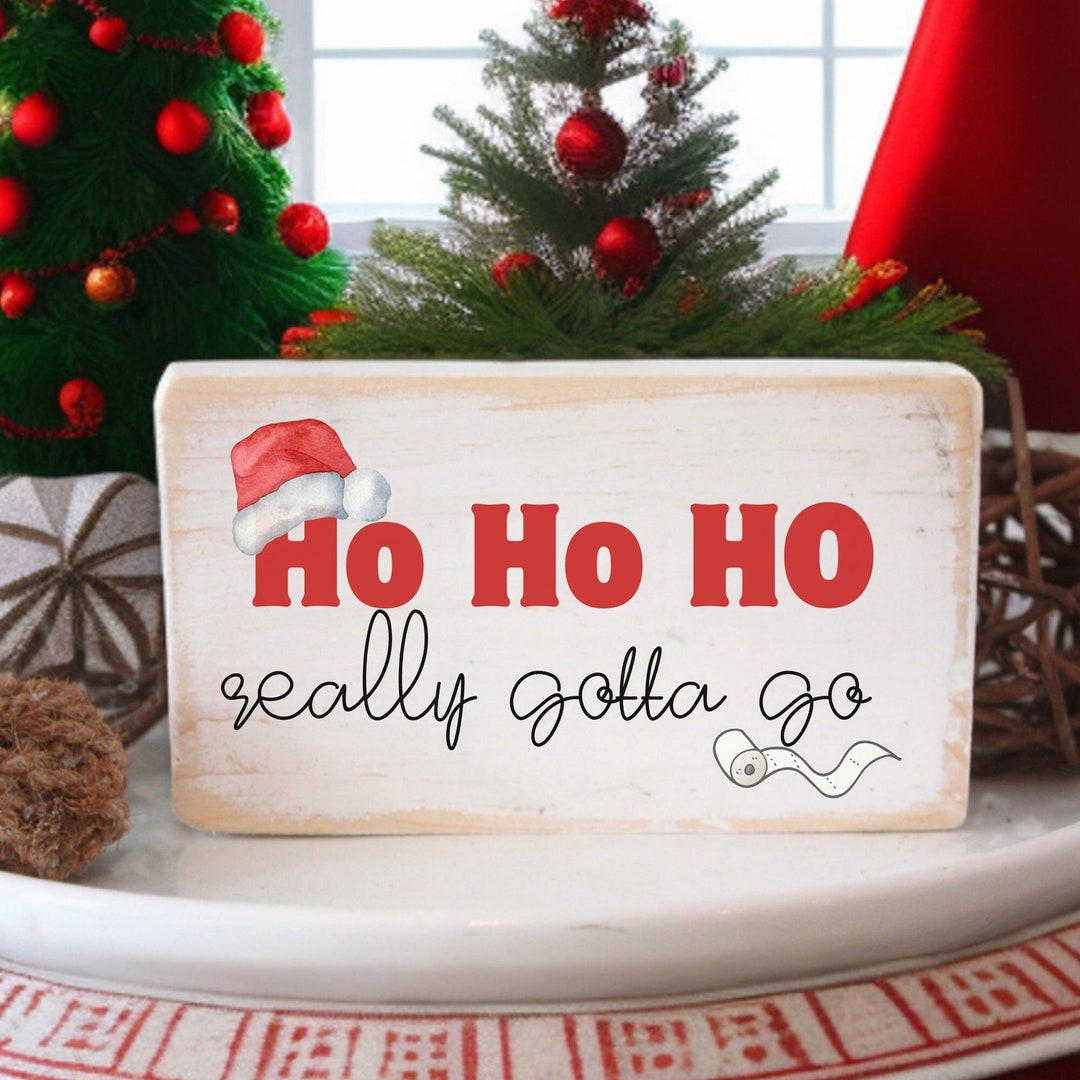 Funny Christmas Bathroom Decor Christmas Decor for Bathroom Etsy