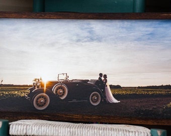 Photo printed on wood, custom photo art, wedding gift,  picture on wood, wood plaque, photo printed on wood, 14x24"
