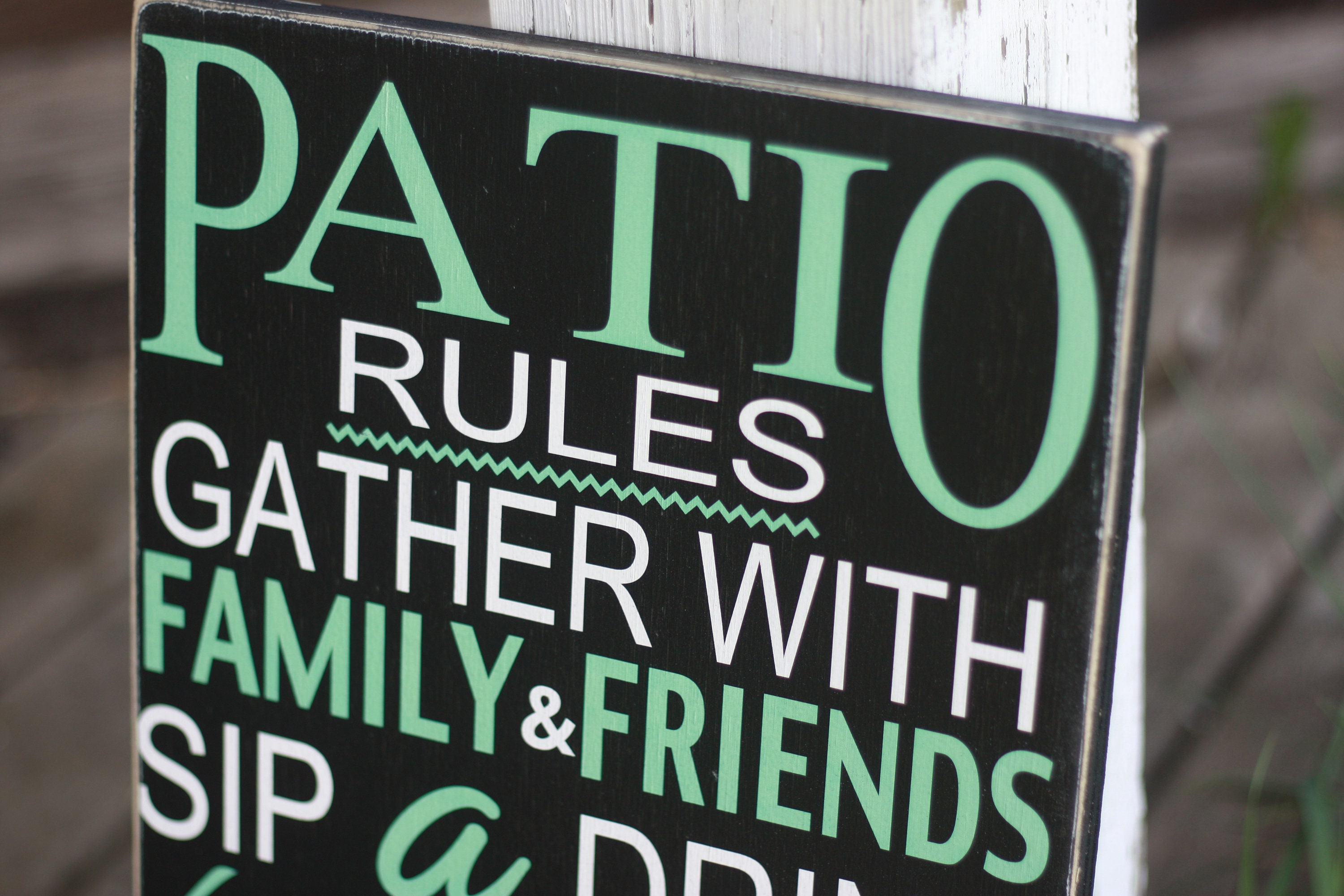 Patio Sign / Patio Rules Wall Decor / Patio Rules Sign Etsy Canada