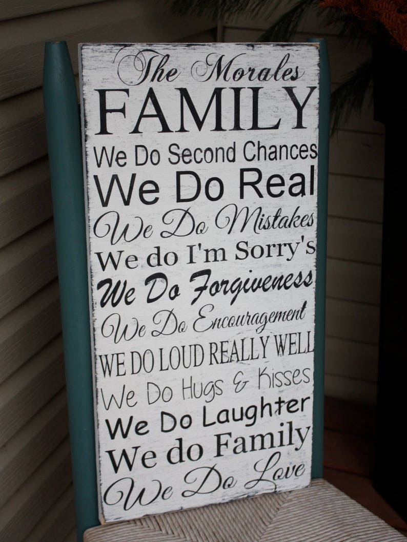 Home Furniture Diy Family Rules Personalized Wood Sign Wall