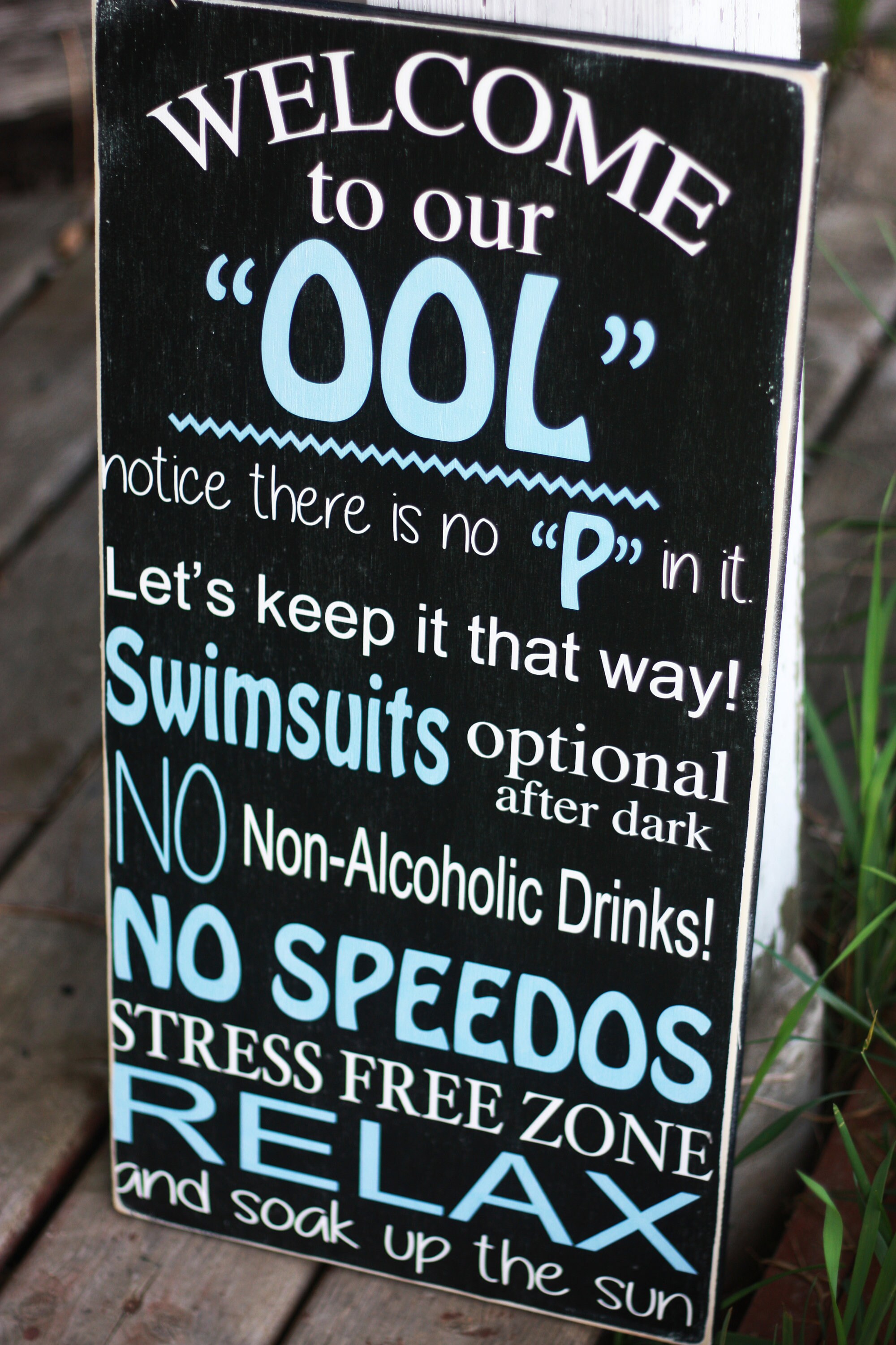 Pool Sign, pool rules, Wooden wall art,Home Decor, Outdoor