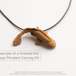 Koi Carp Fish Pendant Carving Kit image 3