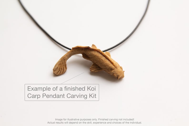 Koi Carp Fish Pendant Carving Kit image 3