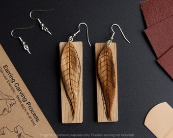 Willow Leaf Earrings Carving Kit