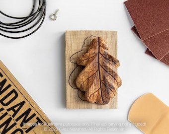 Oak Leaf Pendant Carving Kit