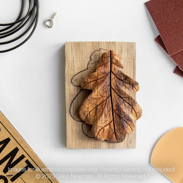 Oak Leaf Pendant Carving Kit