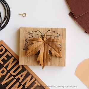 Maple Leaf Pendant Carving Kit