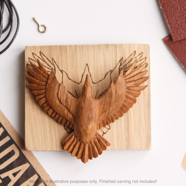 Raven Pendant Carving Kit