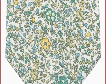 Cravate / pochette costume / boutons manchette Tissu Liberty Katie and Millie Mint - Homme / enfant