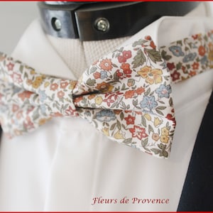 Noeud Papillon / pochette costume / boutons manchette Tissu Liberty Ava Safran - Homme / enfant / bebe