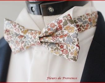 Noeud Papillon / pochette costume / boutons manchette Tissu Liberty Ava Safran - Homme / enfant / bebe