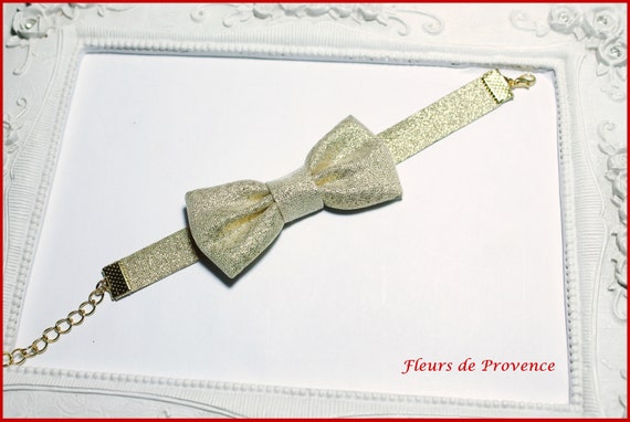 Bracelet Jonc En Acier Inoxydable Doré - Forme Nœud Papillon - Ouvert - Neuf Sans Emballage