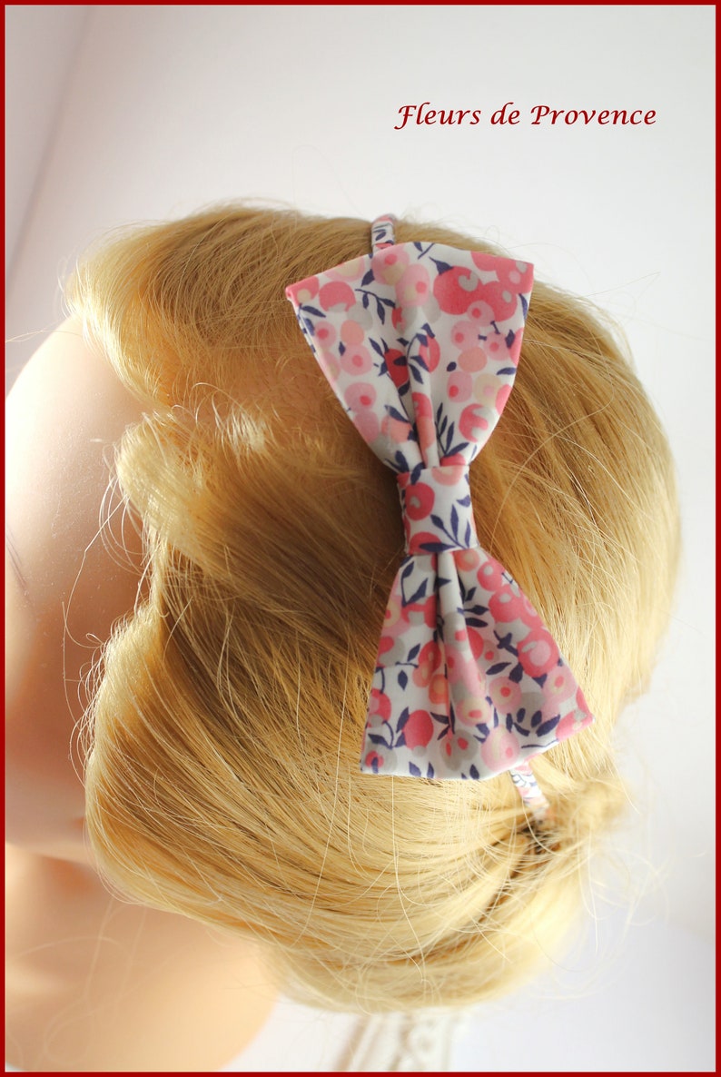 Headband Liberty Wiltshire sweet pea fabric image 1