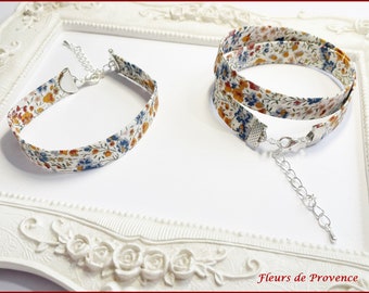 Bracelet Tissu Liberty Phoebe Rouille