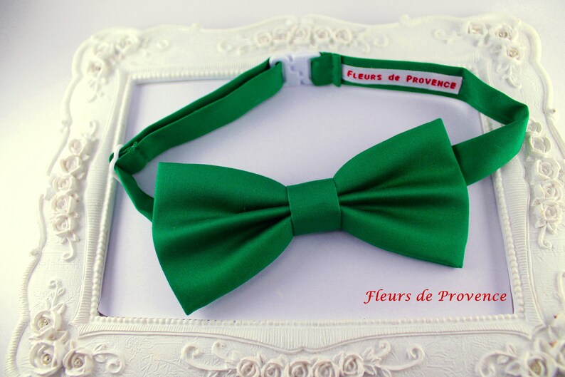 Nœud Papillon Réglable Vert Foncé Pour Homme - En Polyester, Neuf Avec étiquettes